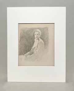 A Striking 1930s American Modern, Art Deco Era Portrait of a Seated Young Woman