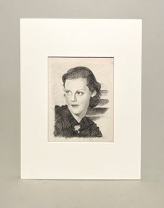 Ein beeindruckendes Porträt einer stilvollen jungen Frau aus den 1930er Jahren im Stil des amerikanischen Modernismus und der Art-déco-Epoche