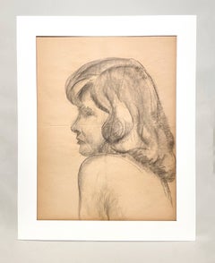 Un impresionante retrato de gran formato de la década de 1930, de estilo moderno estadounidense y de la época Art Déco, que representa a una modelo desnuda
