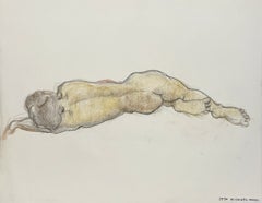 A Large, Striking Post-War Modern Studio Figure Study of a Young Male Nude Model