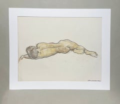 A Large, Striking Post-War Modern Studio Figure Study of a Young Male Nude Model