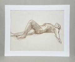 A Large, Striking Post-War Modern Studio Figure Study of a Young Male Nude Model