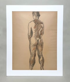A Striking, 1920s American Modern Studio Figure Study, Young Male Nude Model