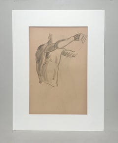 A Fine, Modern 1930s Academic Anatomical Figure Study, Male Nude Model, Torso