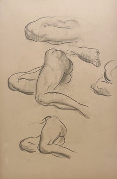 A Fine, Modern 1930s Anatomical Composite Figure Study, Seated Female Nude Model