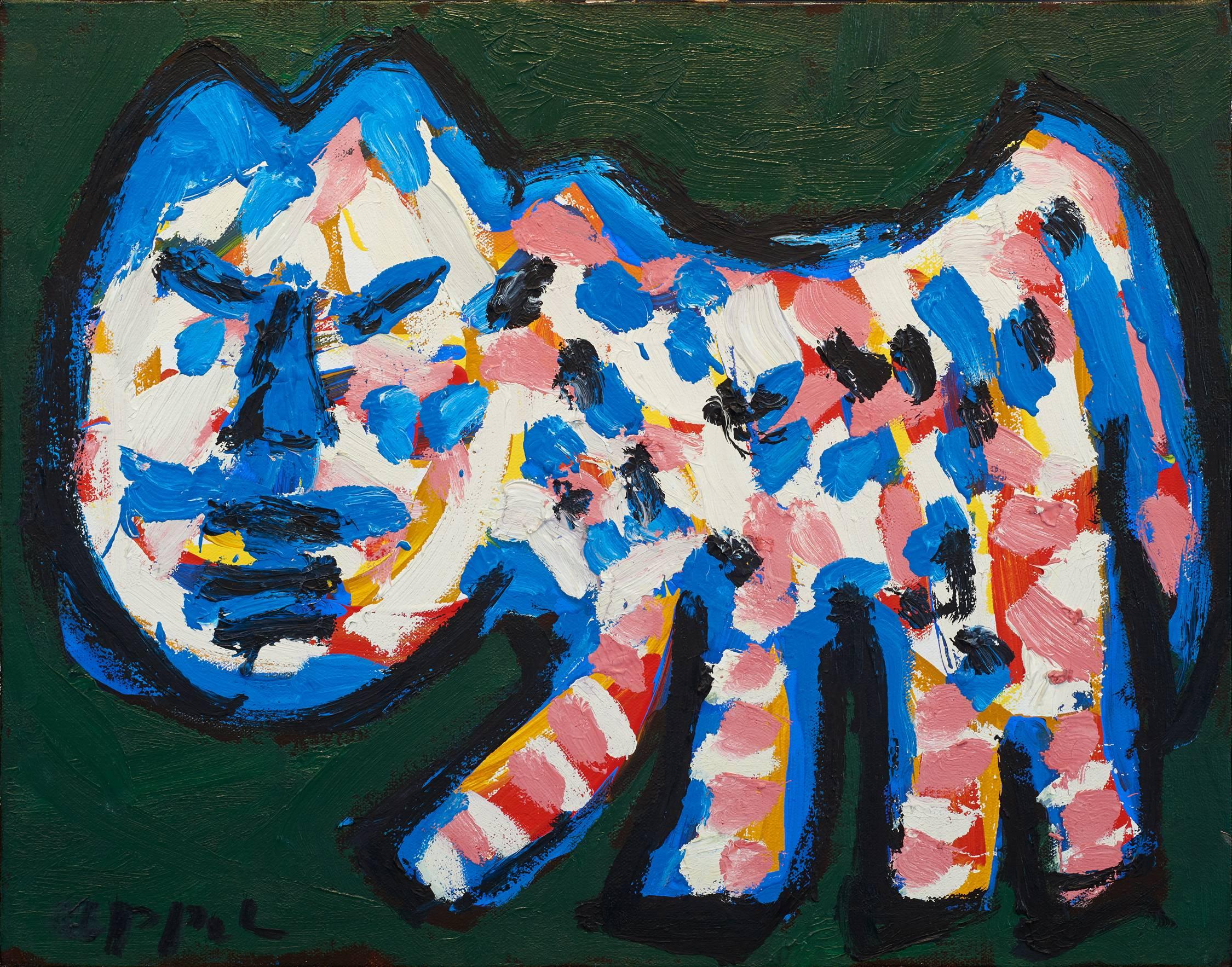 Karel Appel Figurative Painting - Portrait of a Cat