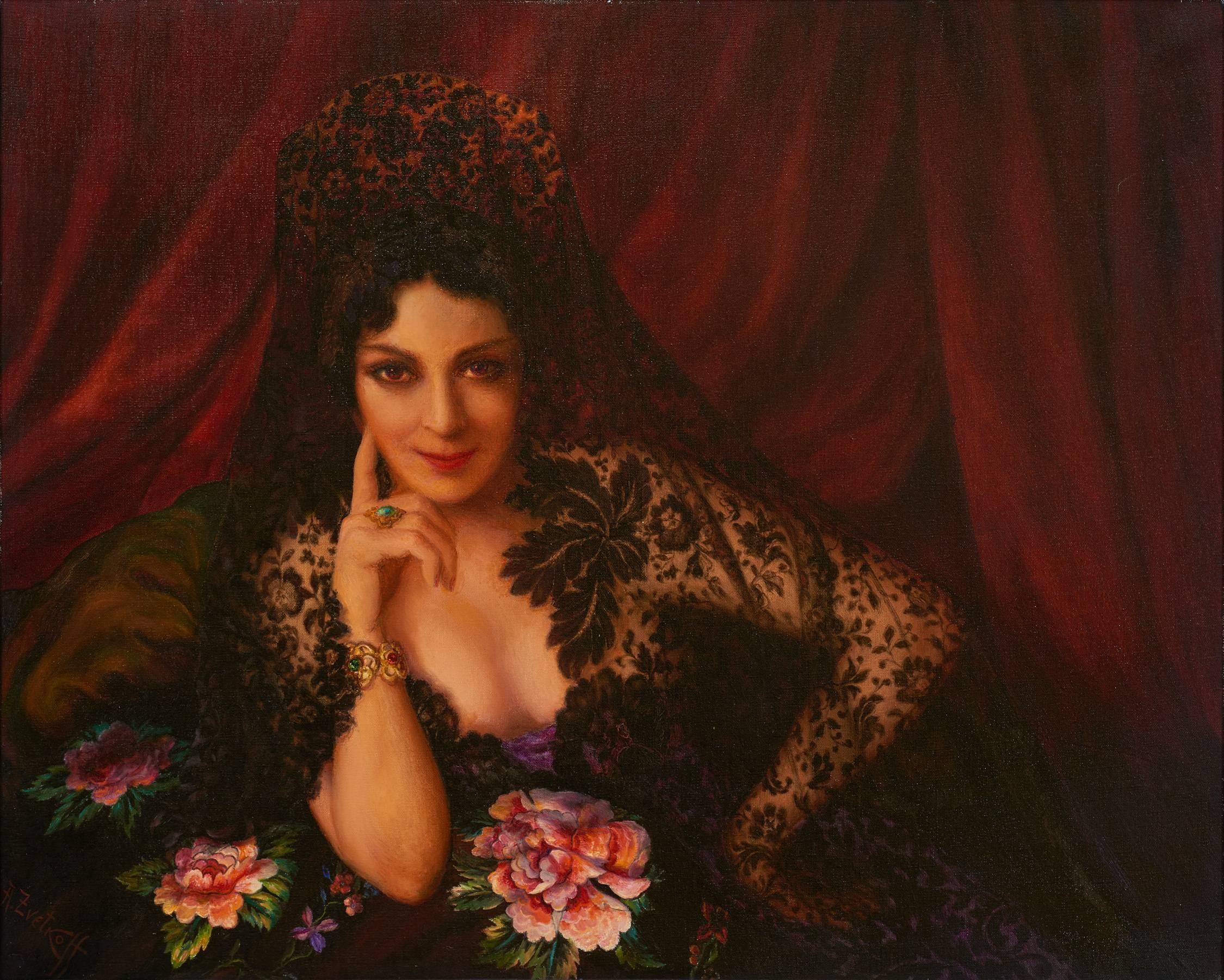Alex Svetkoff Portrait Painting – Porträt einer Frau
