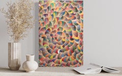 Vortici di colore contemporanei, pittura astratta vibrante ispirata a Keith Haring
