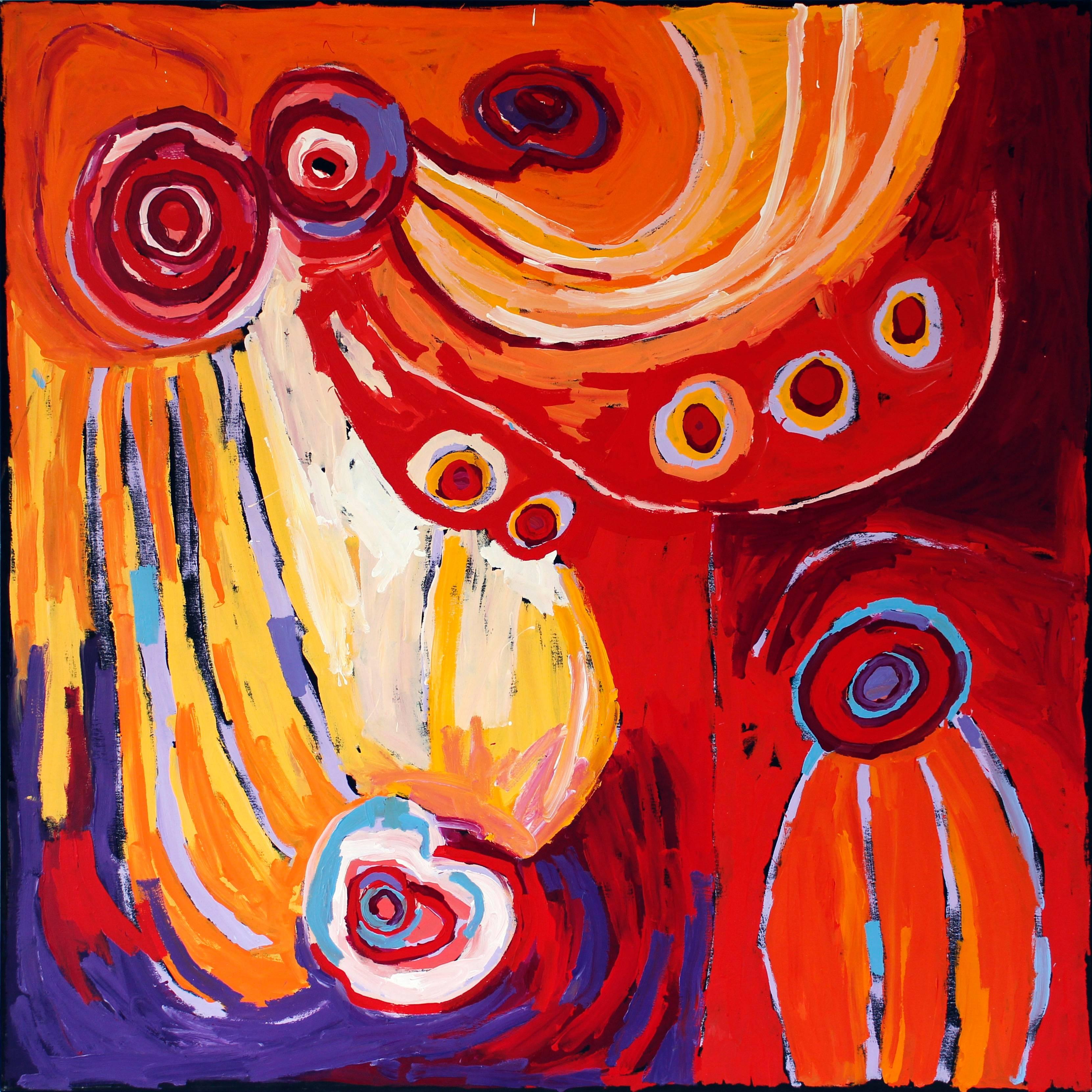 Barbara Moore Abstract Painting - Untitled