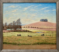Summer Landscape Painting, Oil on Canvas, Signed, Circa 1900, Sweden
