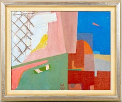 Abstract Composition, "Nocturnal", Signed Oil on Canvas