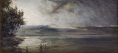 Swedish Archipelago Landscape at Dusk, Signed Oil on Canvas, 1919.