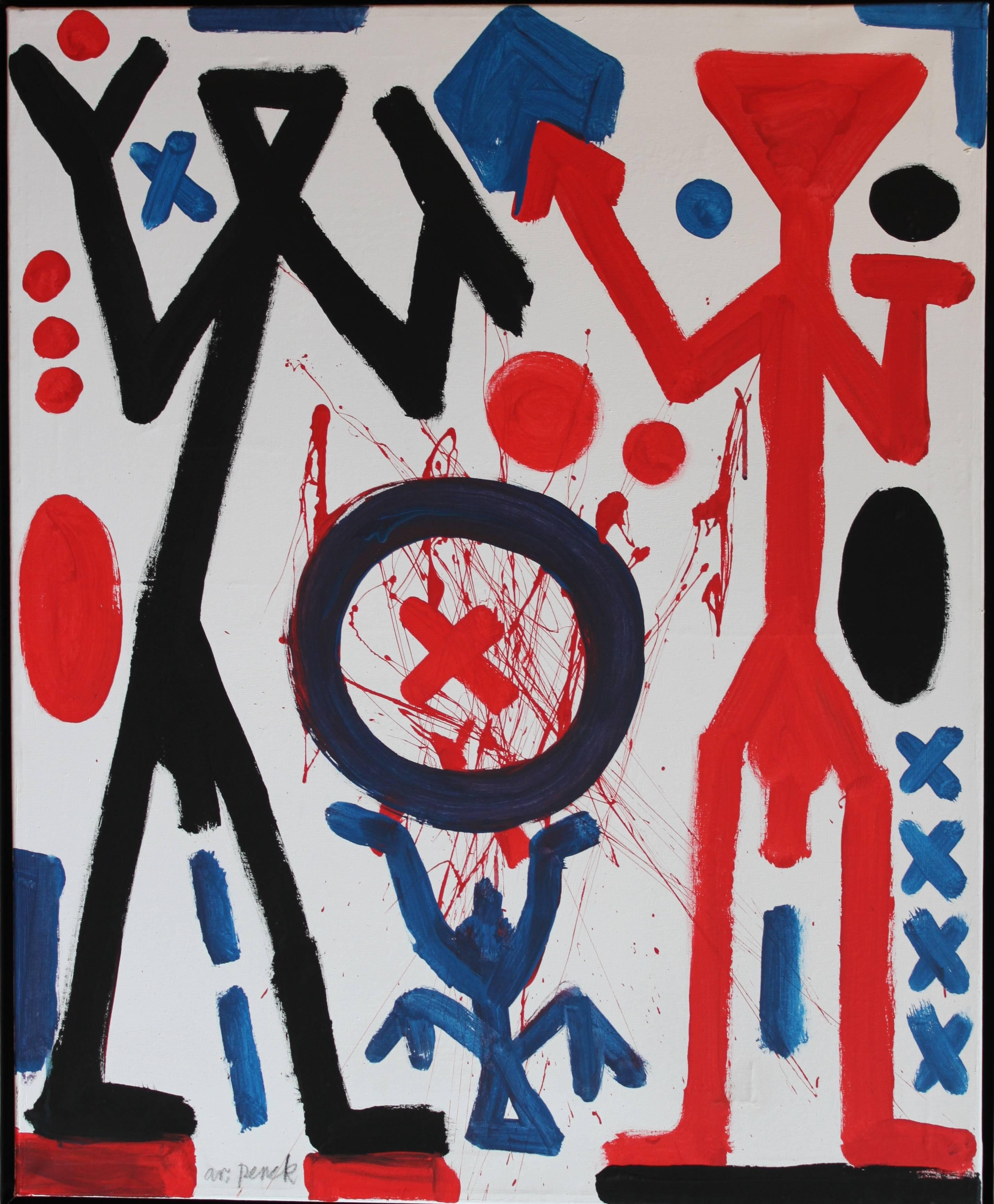 A.R. Penck (Ralf Winkler) Figurative Painting - The Right Point