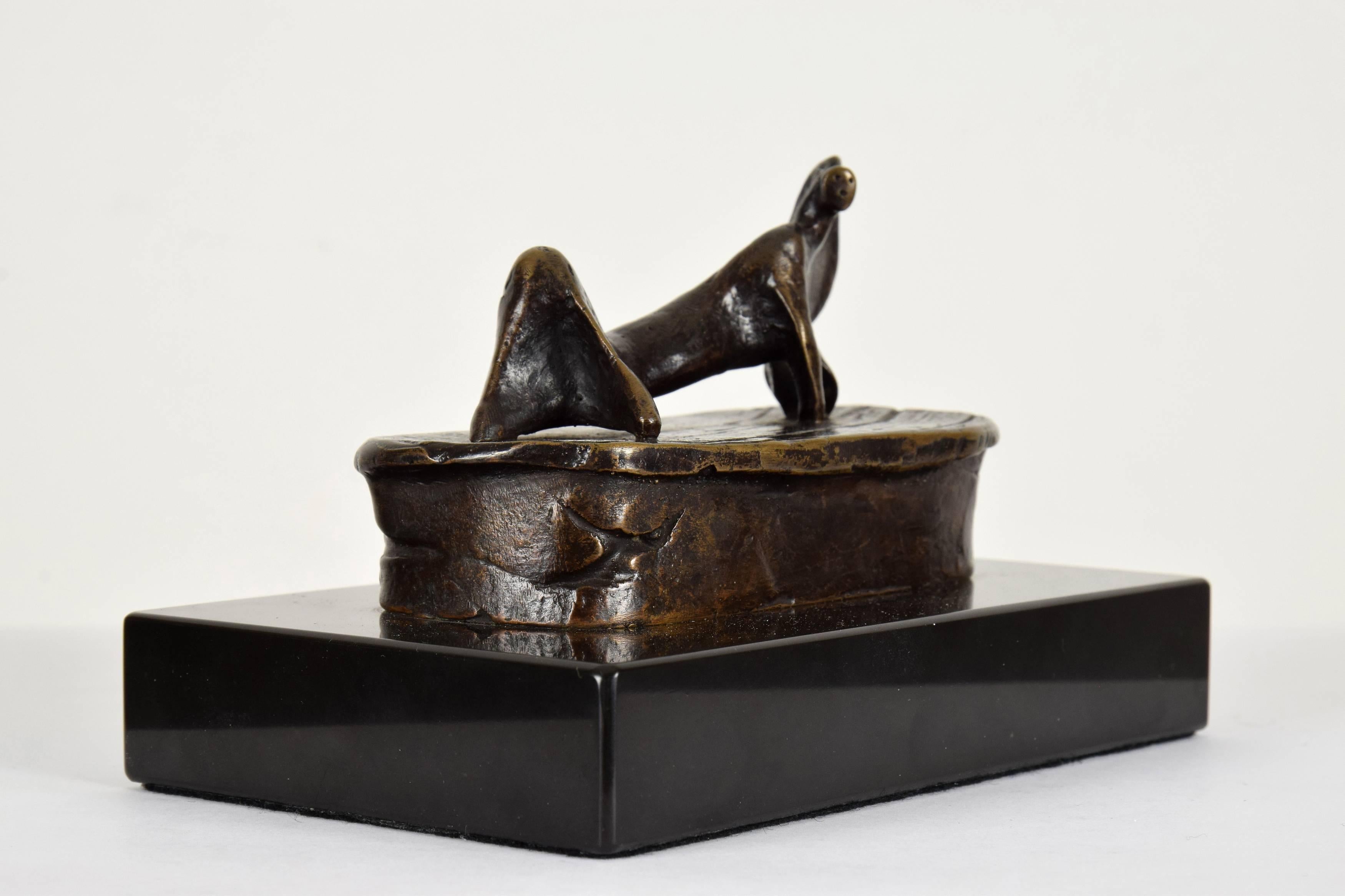 Maquette for Reclining Figure: Cloak - Sculpture by Henry Moore