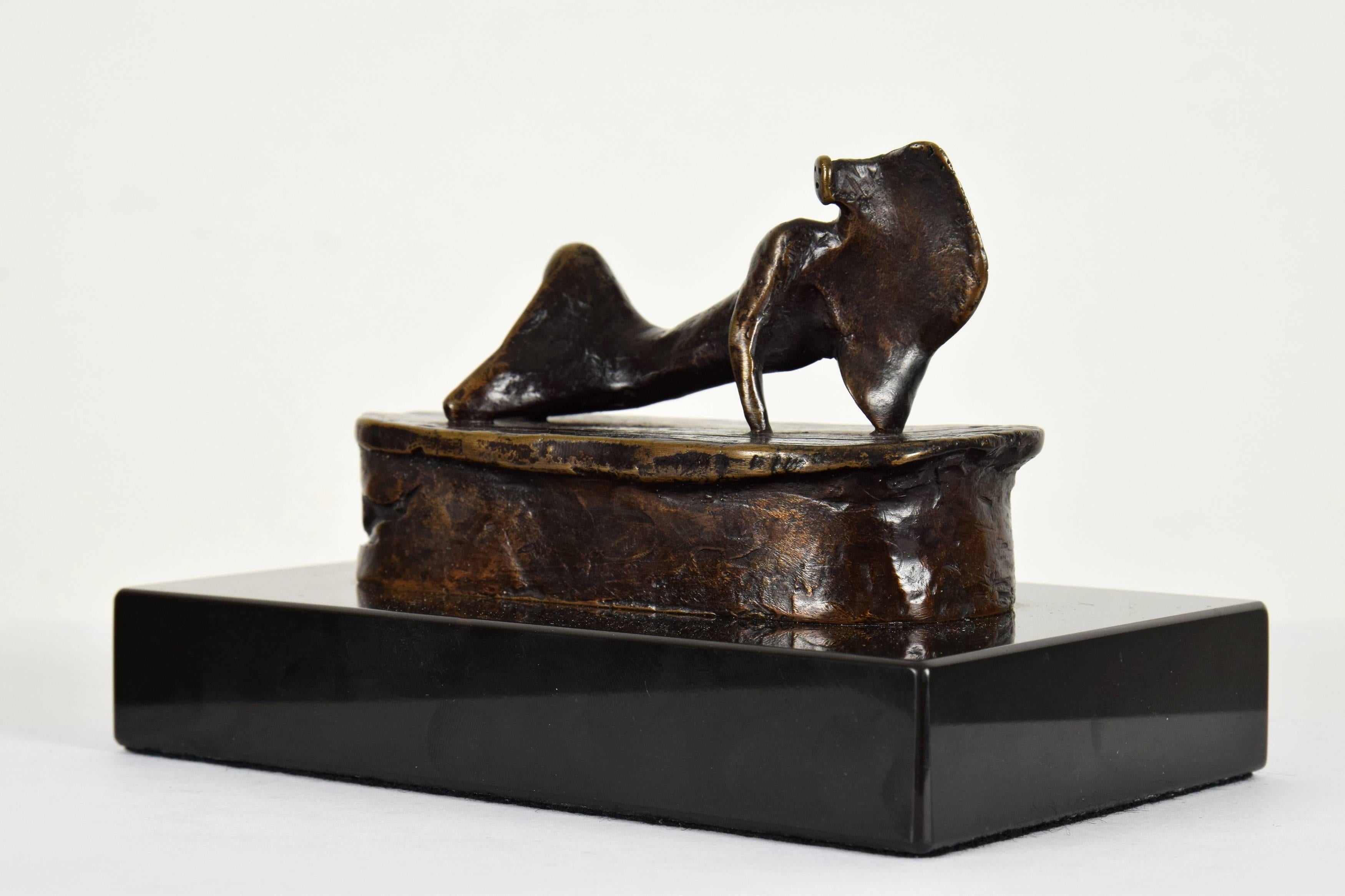 Maquette for Reclining Figure: Cloak - Modern Sculpture by Henry Moore