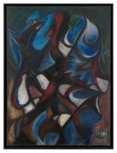 Composition by Jean-Michel Atlan - Abstract painting, art, large-scale, Modern