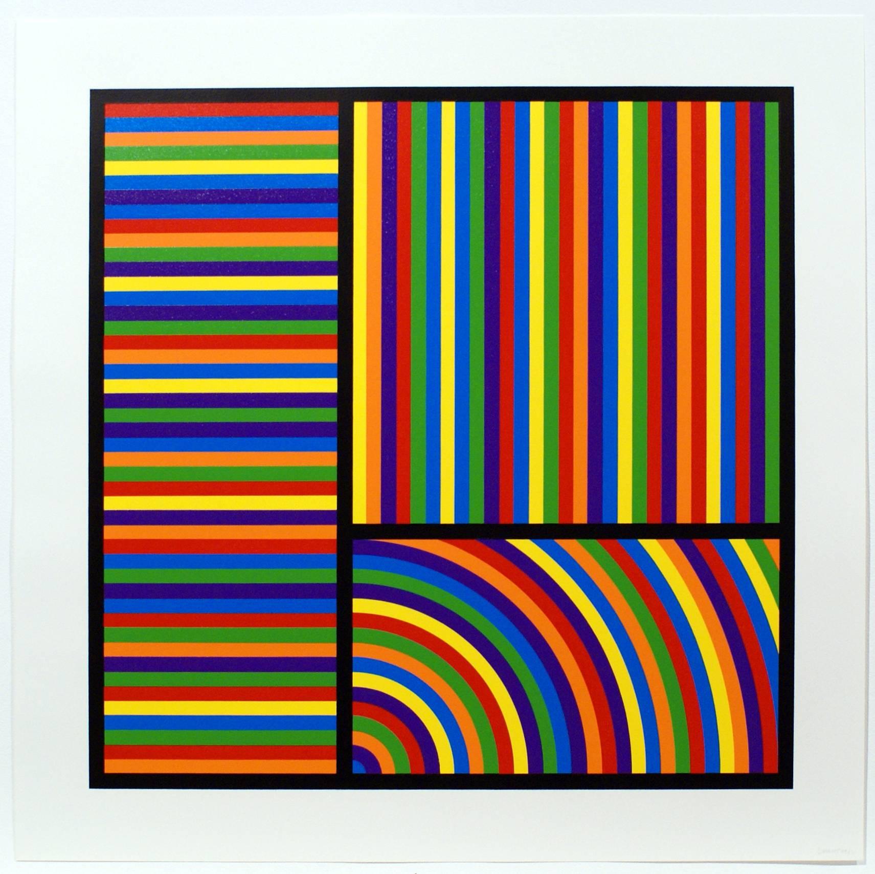 Sol LeWitt Print - Bands of Equal Width in Colour 4