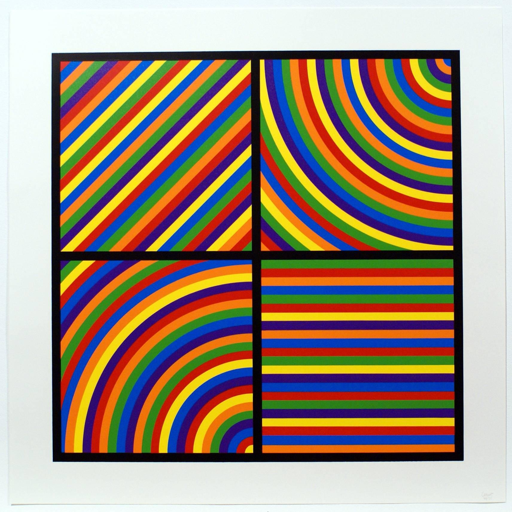 Sol LeWitt Print - Bands of Equal Width in Colour 6