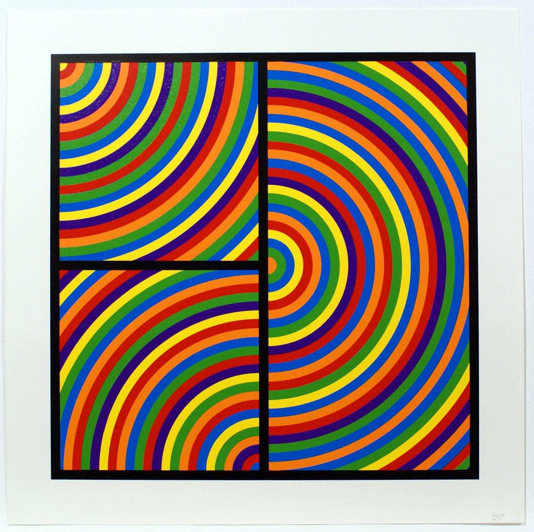 Sol LeWitt Abstract Print - Bands of Equal Width in Colour 8