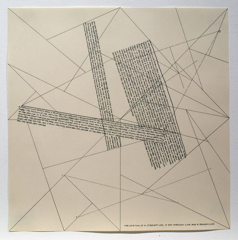 Sol LeWitt Abstract Print - The Location of Lines. The Location of a Straight Line. A not Straight Line and