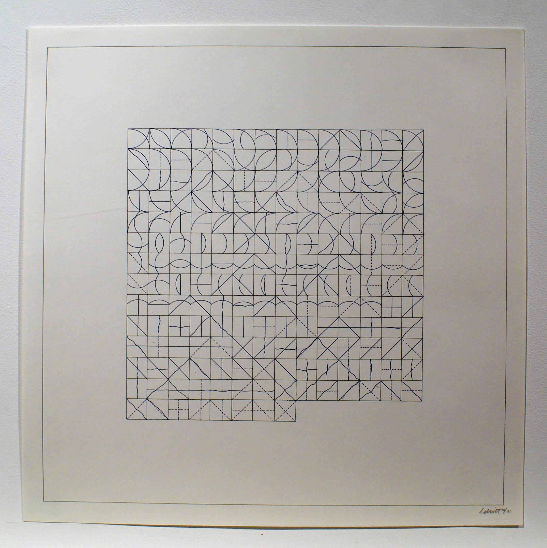 Sol LeWitt Abstract Print - Arcs and Lines