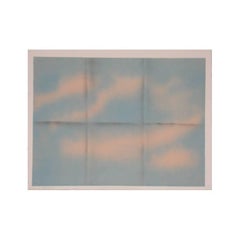 Grey Folded Clouds - I Blue and Pink (blue sky tiles)