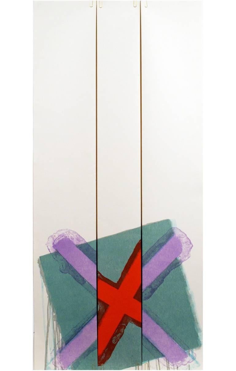 Print de Richard Smith - Two of a Kind IIIb (x roja brillante sobre verde)