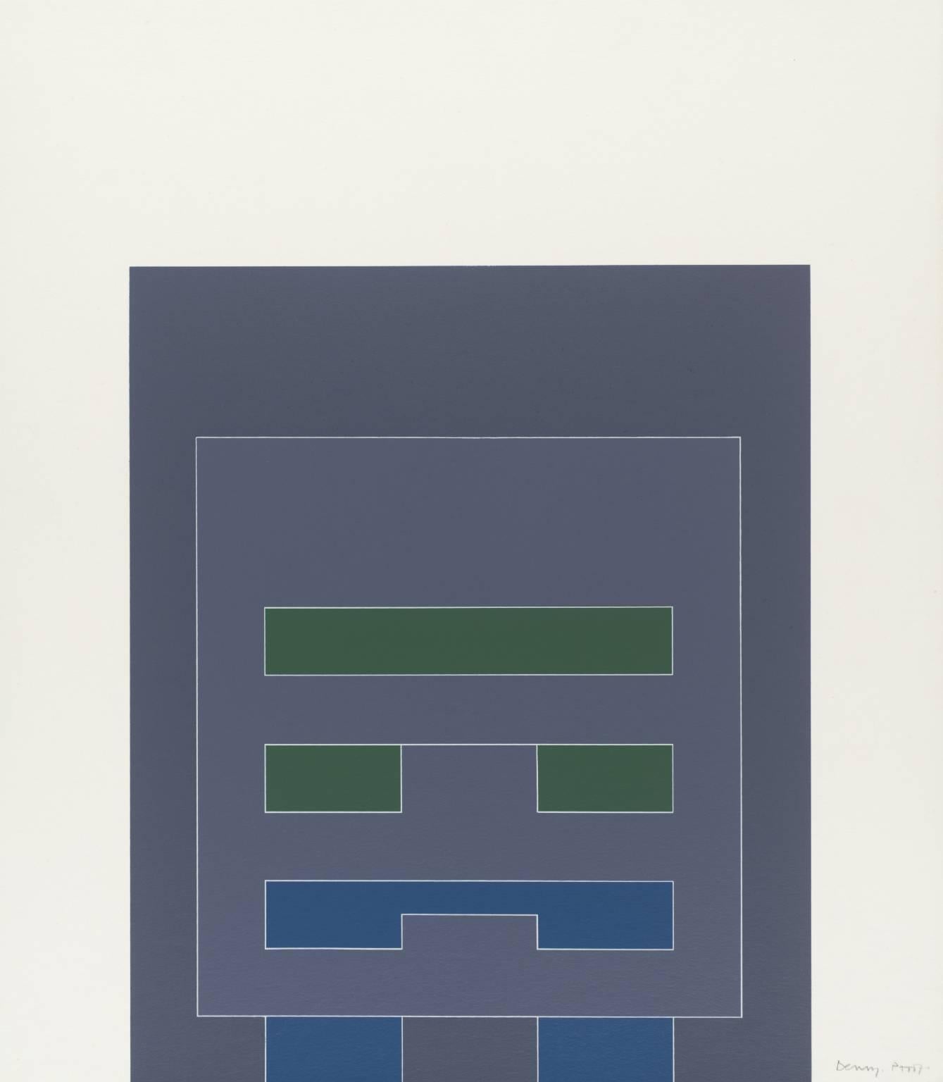 Robyn Denny Print - Waddington Suite (grey/blue/green)