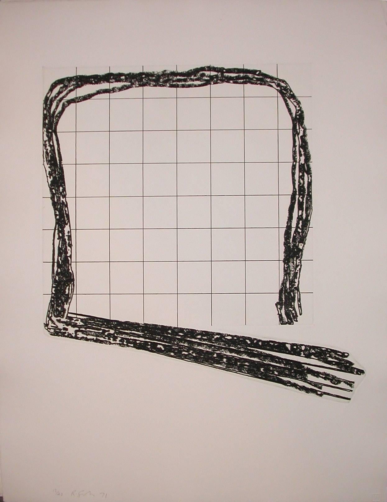 Richard Smith Print - Proscenium III (hard line grid with border)