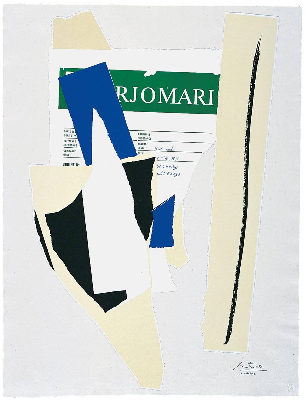 Abstract Print Robert Motherwell - Amérique - Variations IX