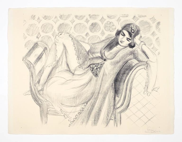 Henri Matisse Figurative Print - Repos sur la banquette