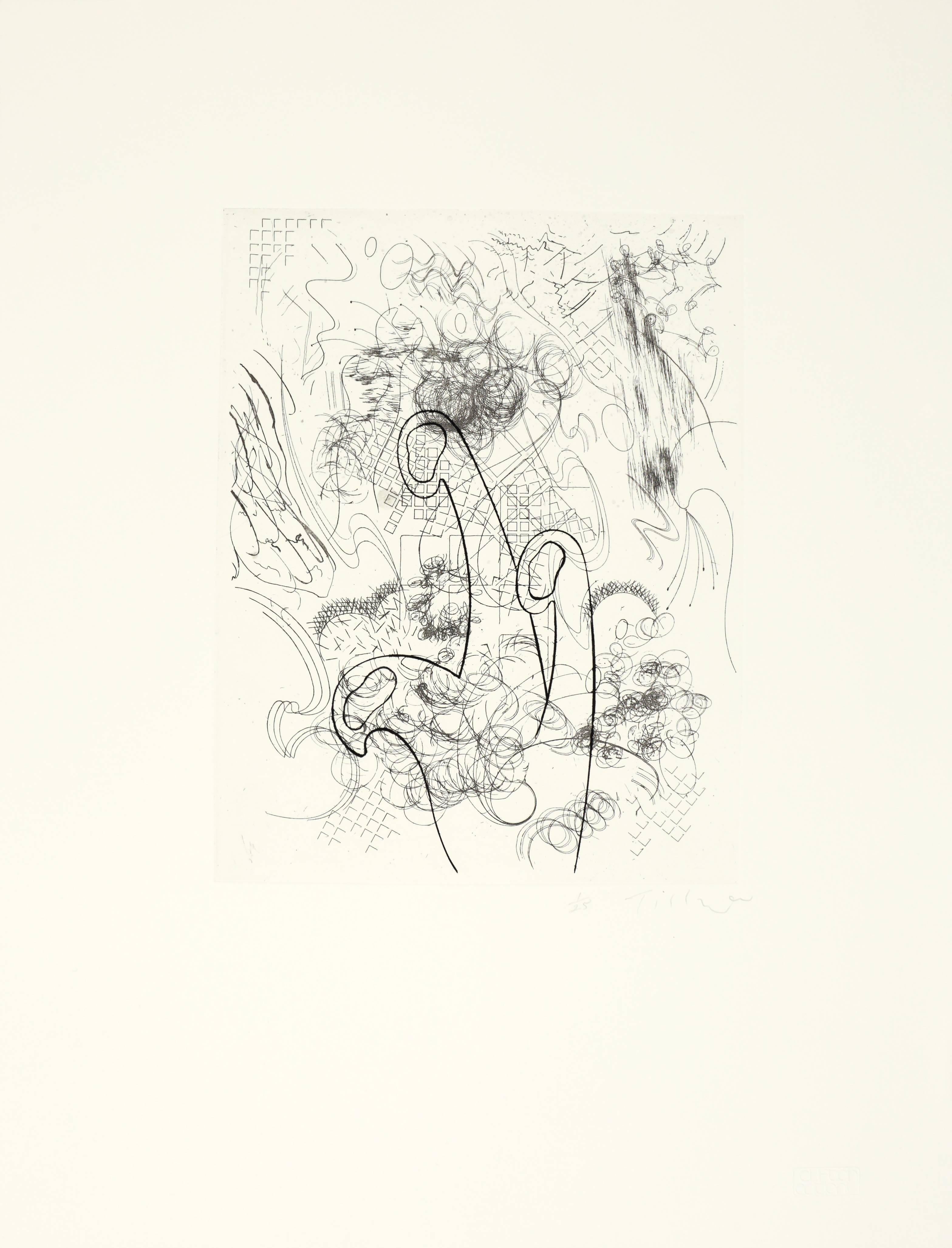 William Tillyer Figurative Print – „Viele natürliche Blumen, die wie Fälschungen aussehen“ - Bosphorus