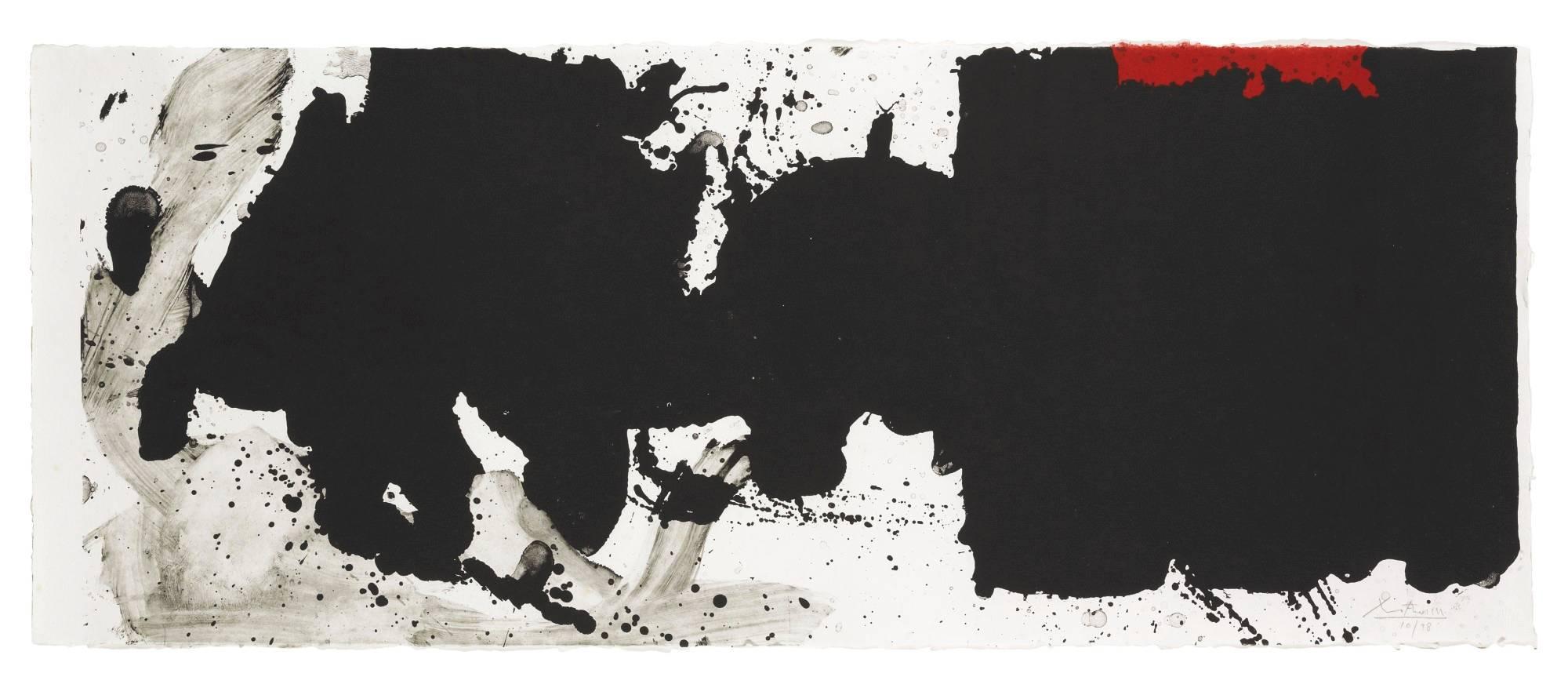 Robert Motherwell Print – Schwarz mit keinem Weg nach außen