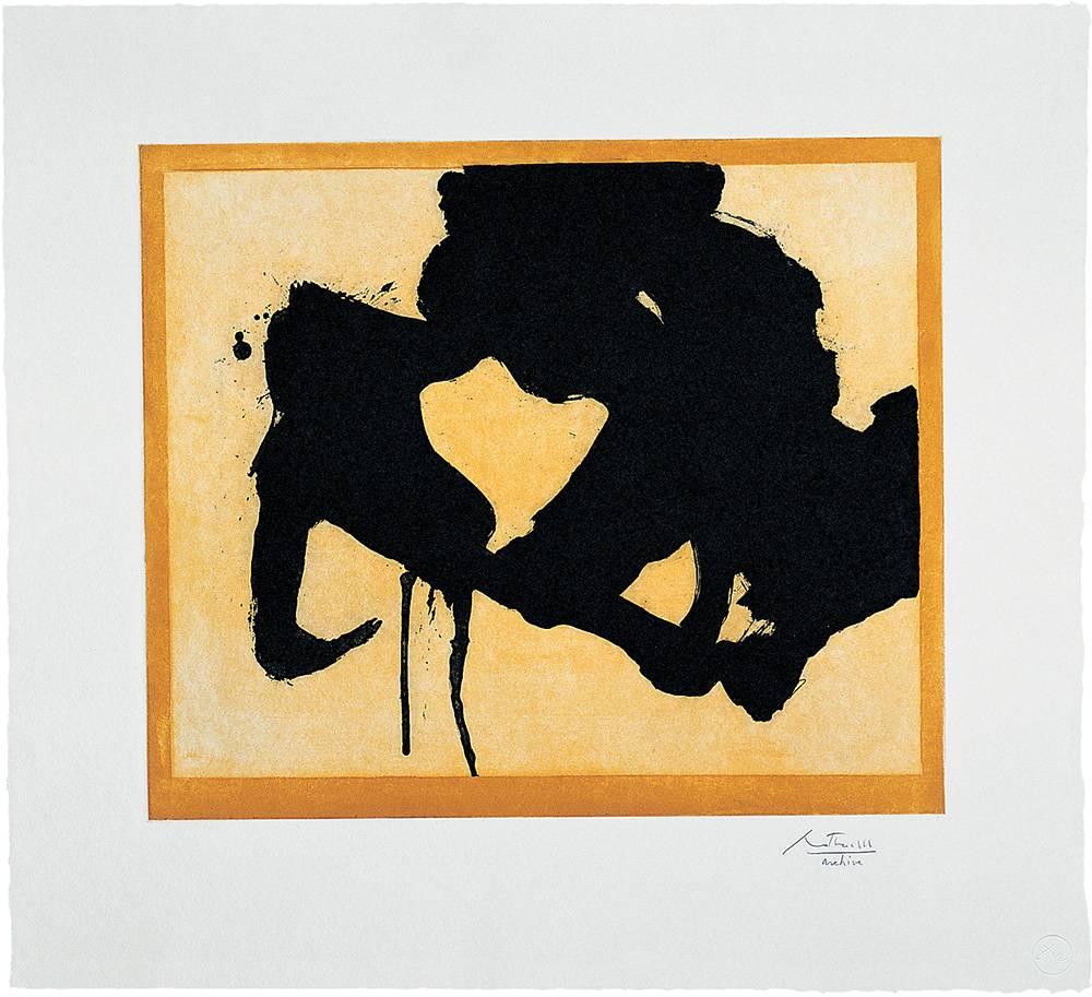 Robert Motherwell Abstract Print - At the Edge