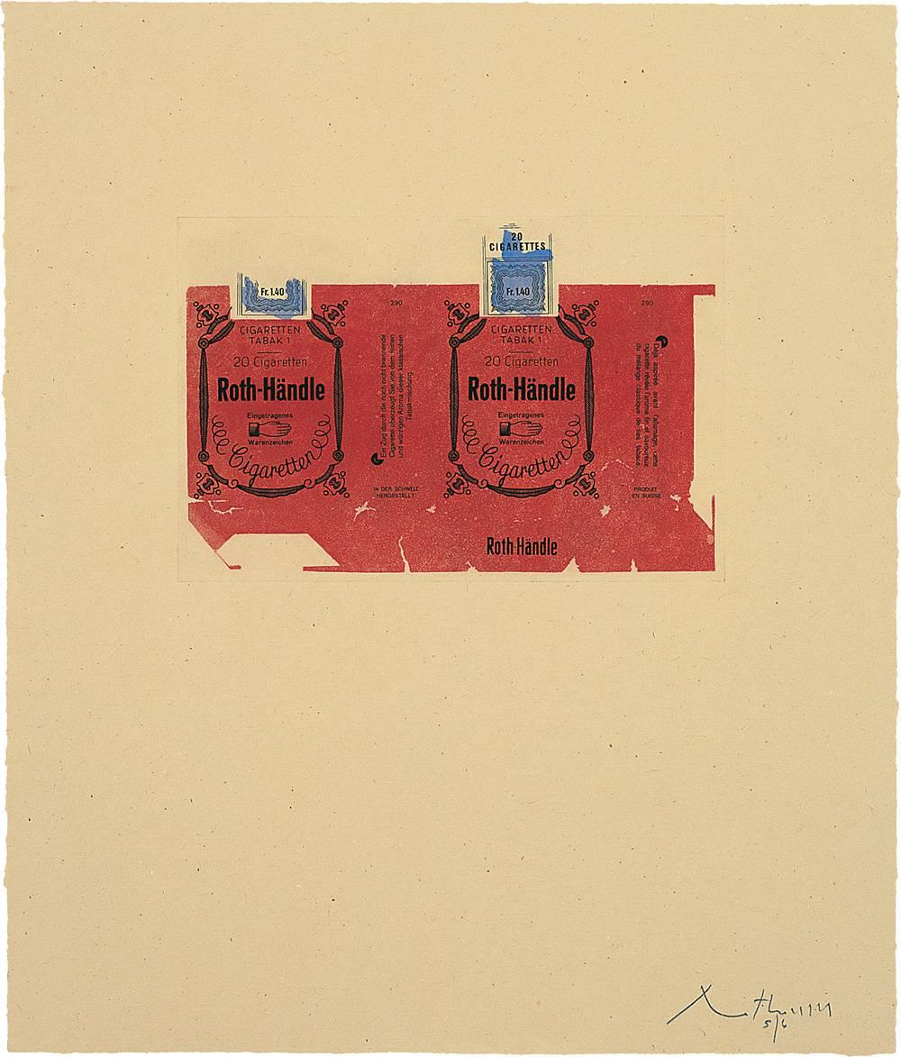 Robert Motherwell Abstract Print - Roth-Handle II (crimson)