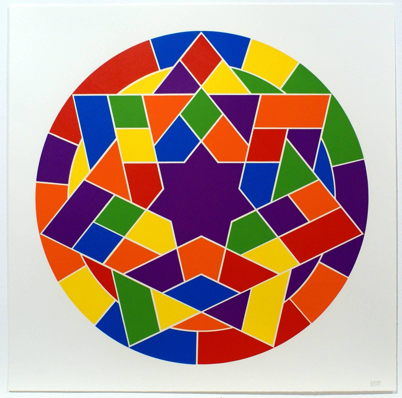 Sol LeWitt Abstract Print - Tondo 5 (7 point star)