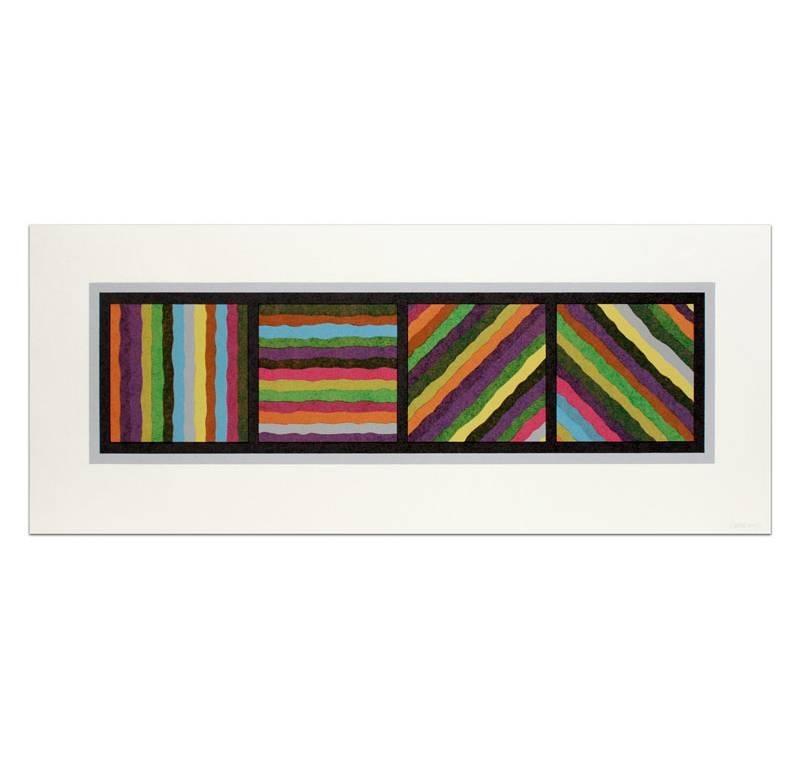 Sol LeWitt Print - Bands Not Straight in Four Directions (multicoloured)