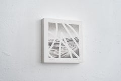 Monochrome Ocean Waves Graphite Drawing on Paper Mounted on Wood Panel