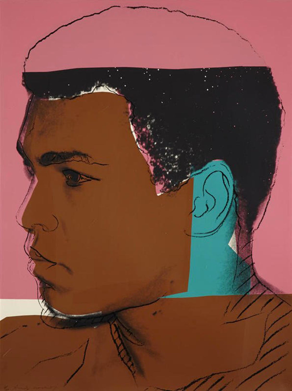 Andy Warhol Portrait Print - Muhammad Ali (FS II.179) 