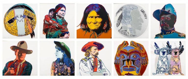 <i></noscript>Cowboys and Indians</i>, Full Suite, 1986, by Andy Warhol, offered by Revolver Gallery
