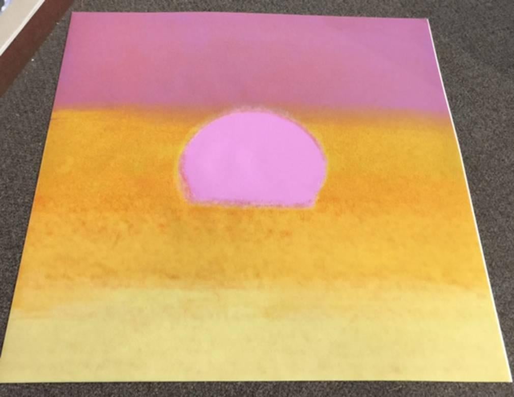 Title: Sunset
Medium: Screenprint on Paper.
Year: 1972
Size: 34″ x 34”
Edition: Unique. 