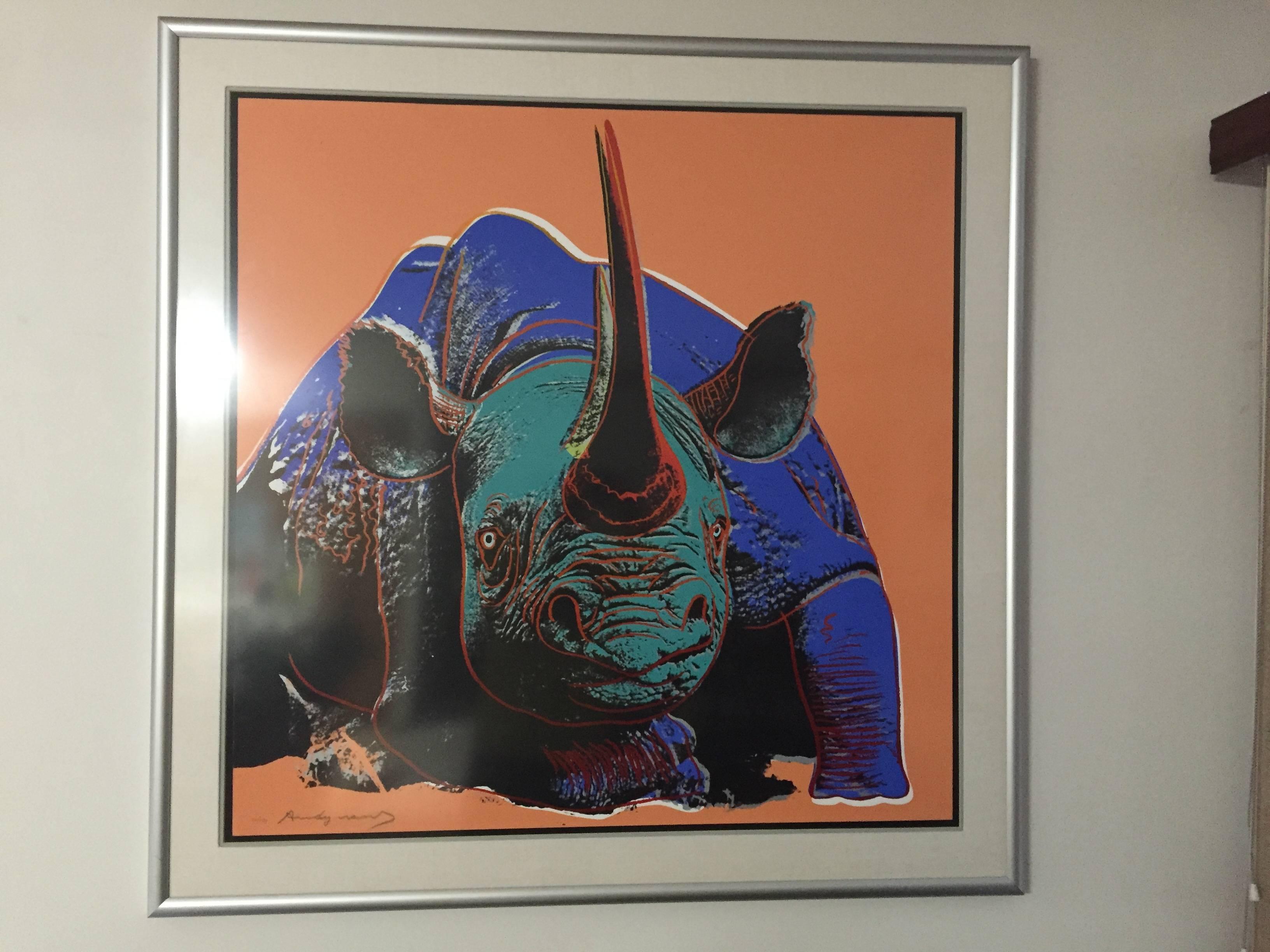 Black Rhinoceros (FS II.301) - Pop Art Print by Andy Warhol