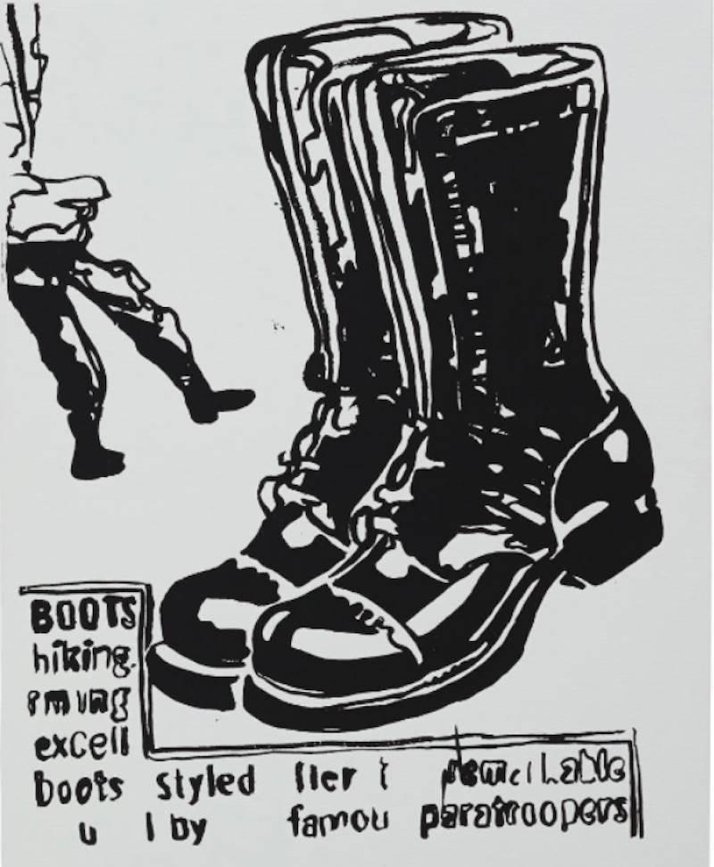 Andy Warhol Abstract Print - Paratrooper Boots (Positive)