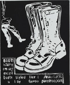 Paratrooper Boots Negative by Andy Warhol