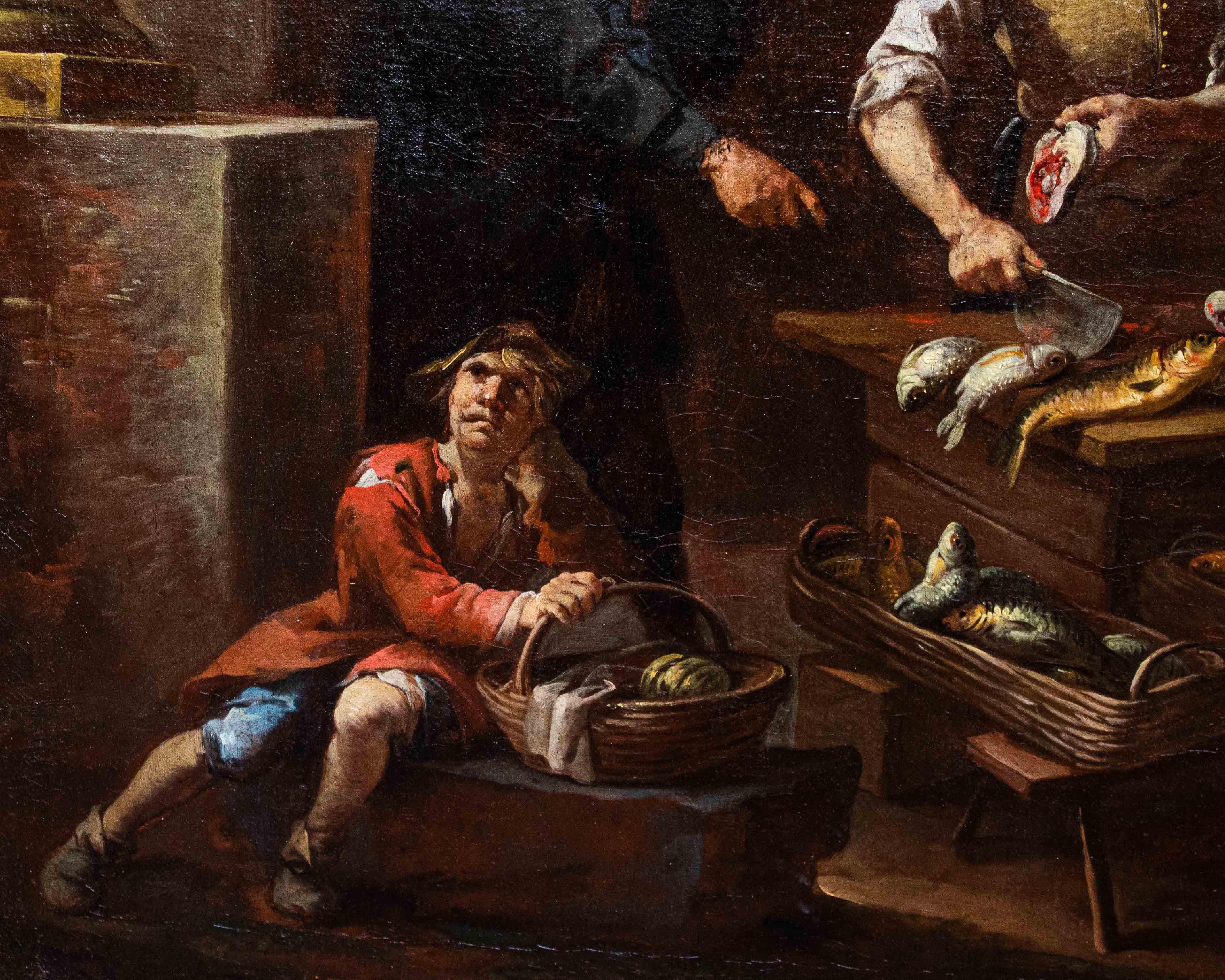 The Fishmonger Painted by Giacomo Francesco Cipper known as the Todeschini For Sale 3