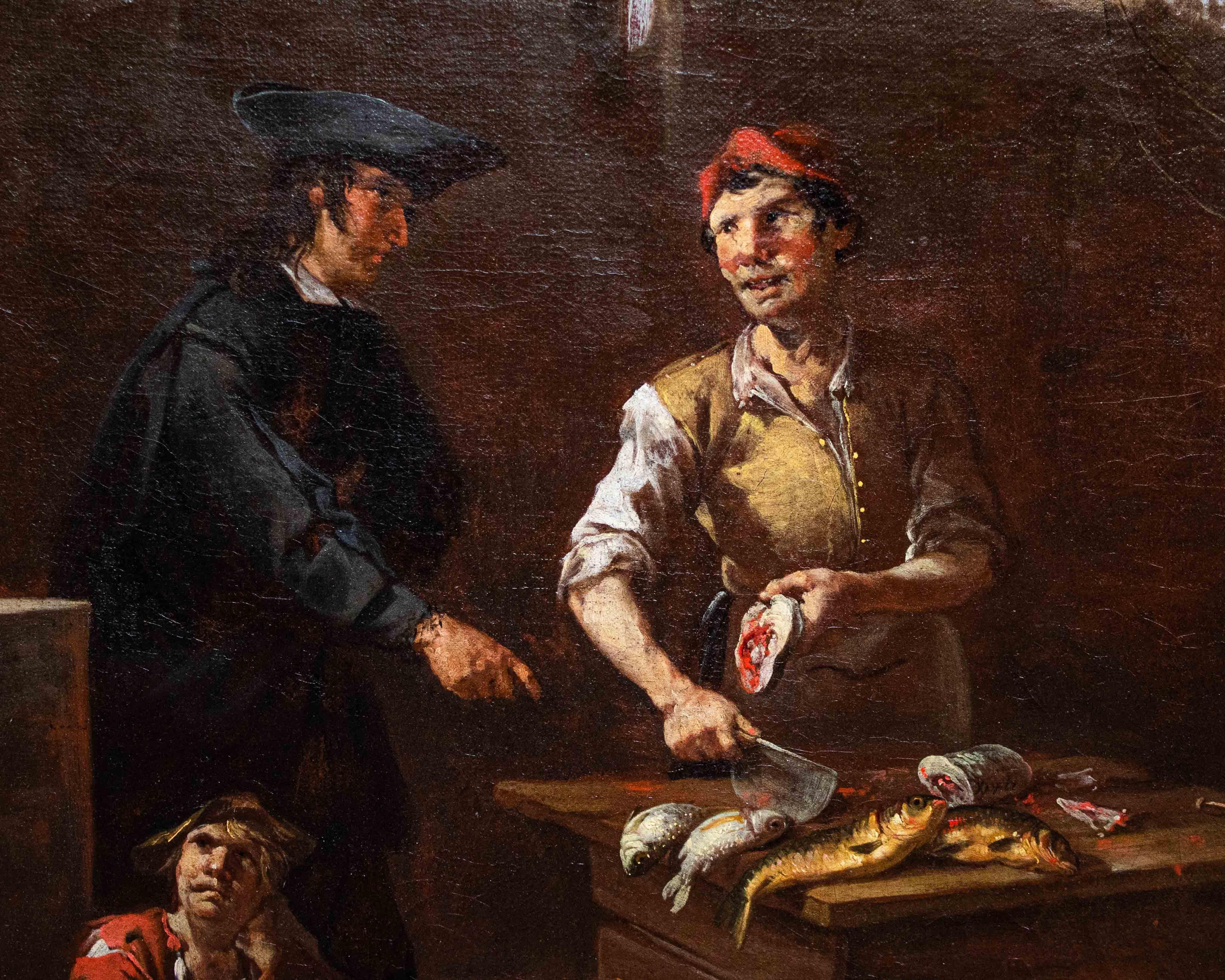 The Fishmonger Painted by Giacomo Francesco Cipper known as the Todeschini For Sale 1