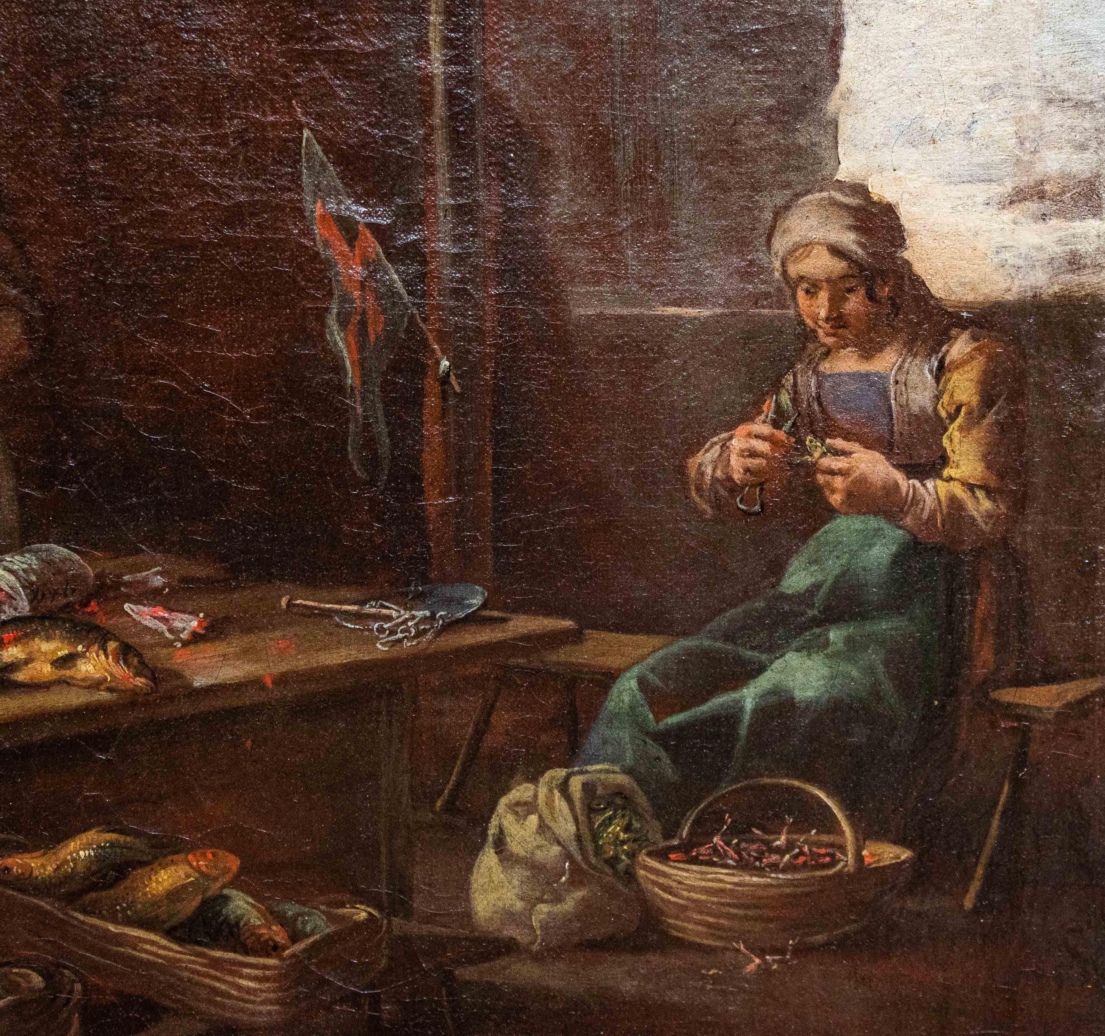 The Fishmonger Painted by Giacomo Francesco Cipper known as the Todeschini For Sale 6