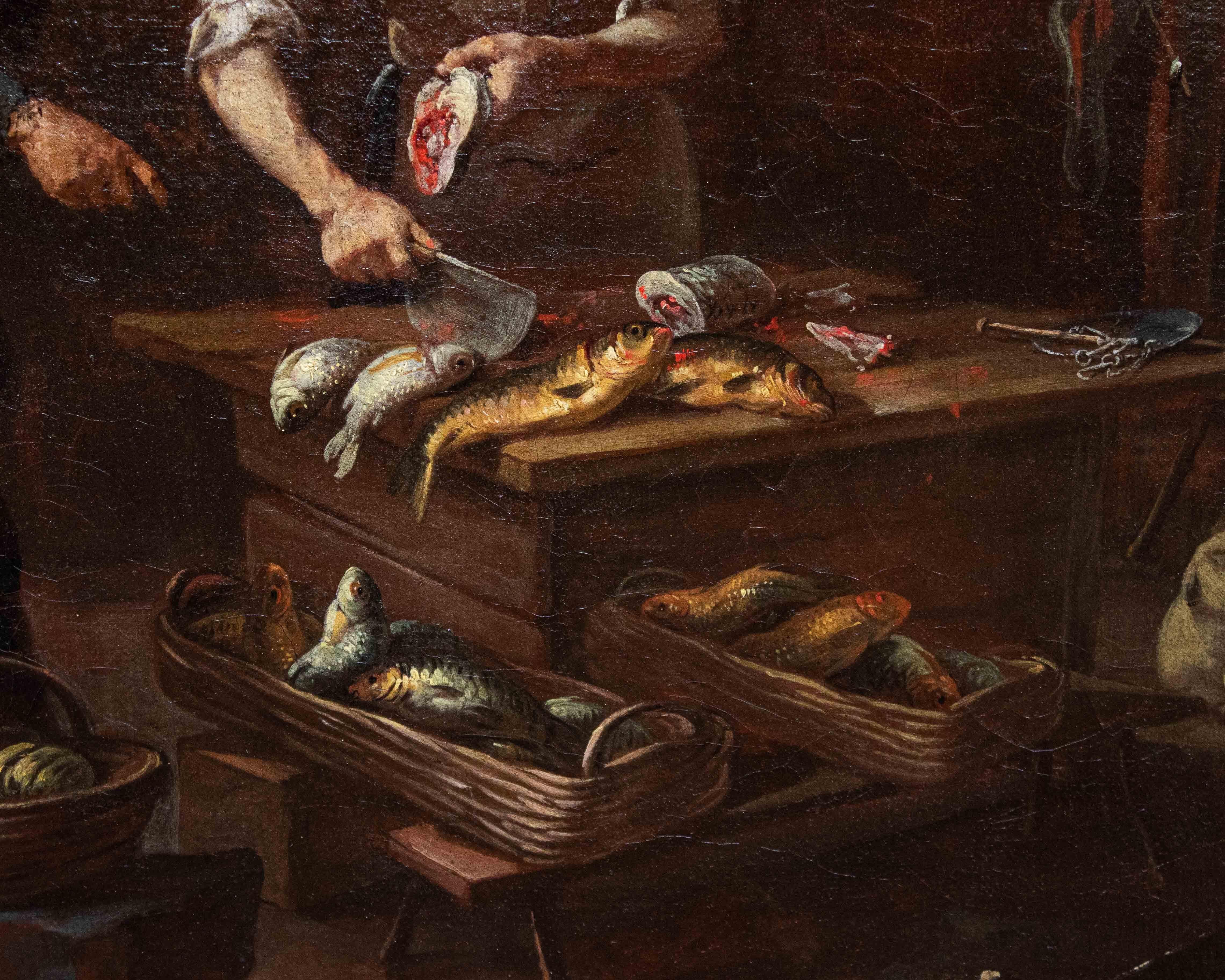 The Fishmonger Painted by Giacomo Francesco Cipper known as the Todeschini For Sale 4