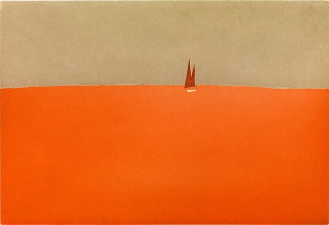 Alex Katz Landscape Print - Red Sails 
