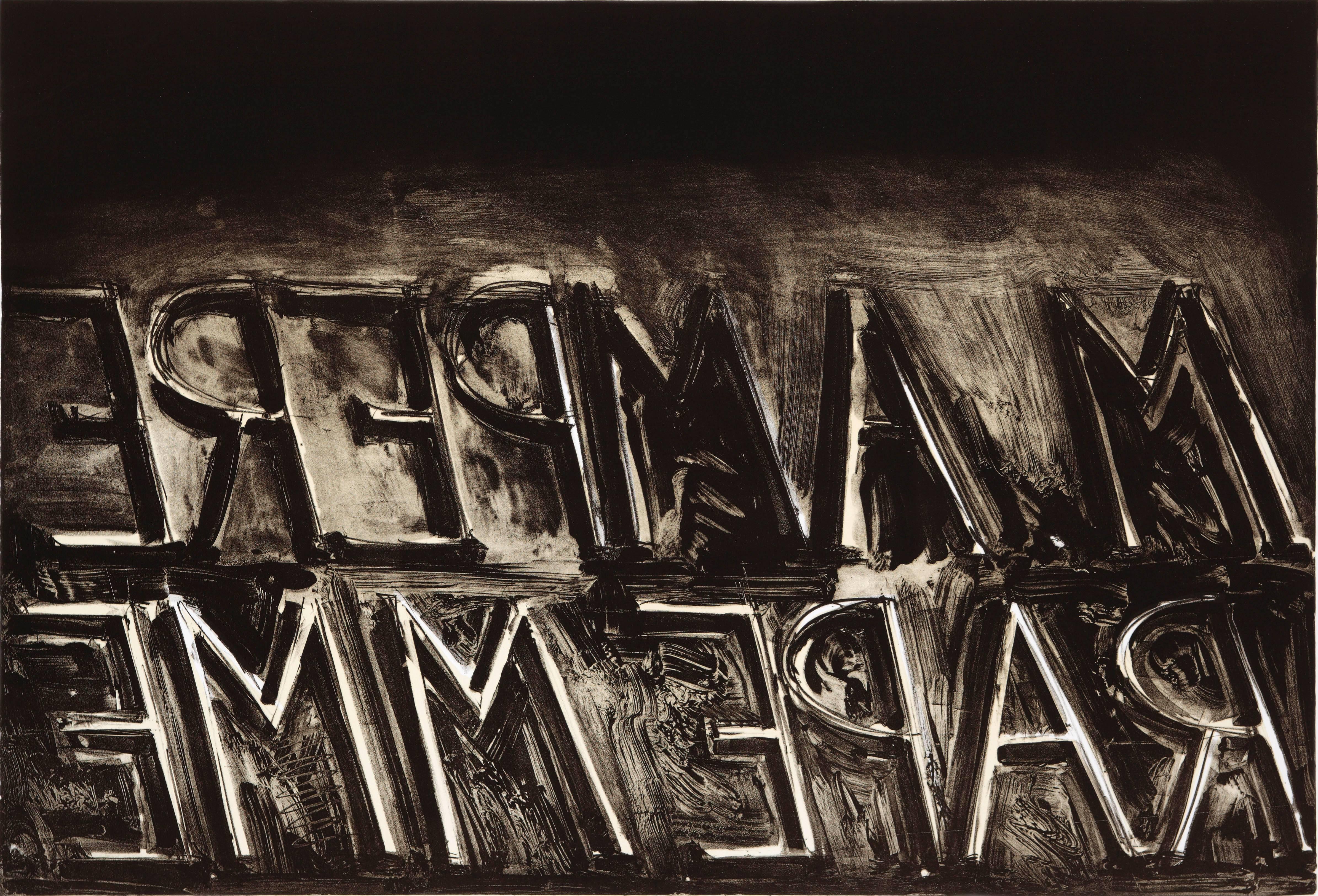 M. Ampere - Print by Bruce Nauman